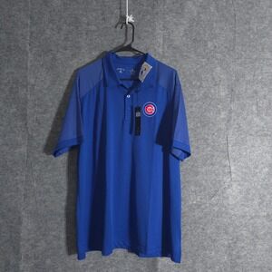 Chicago Cubs Antigua Engage Polo Shirt Mens XL MLB Baseball Royal Blue NEW Sport